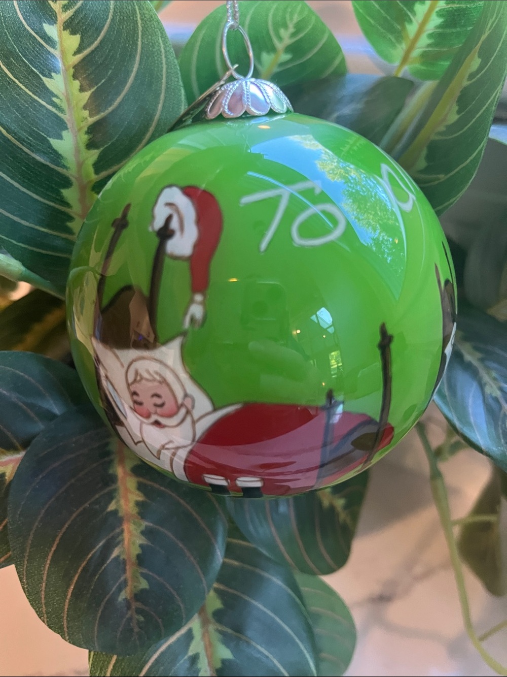 🎅 Pier 1 Li Bien Santa Glass Ornament